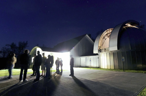 Guests gather for a night under the stars at the ASU Dark Sky Observatory